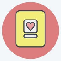 Icon Photo Album. related to Photography symbol. color mate style. simple design editable. simple illustration vector