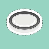 Sticker line cut Lens Filter. related to Photography symbol. simple design editable. simple illustration vector