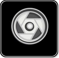 Icon Camera Lens. related to Photography symbol. Glossy Style. simple design editable. simple illustration vector