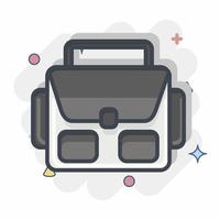Icon Photograpy Bag. related to Photography symbol. Comic Style. simple design editable. simple illustration vector