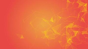 Abstract bright background with yellow moving lines and dots. Network connection. Internet connection worldwide. The concept of big data. 3d rendering. photo