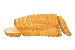 loaf bread slice isolated on white background photo