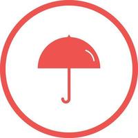 Unique Umbrella Vector Glyph Icon