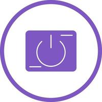 Unique Power Button Vector Glyph Icon