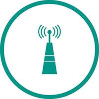 Unique Signal Tower Vector Glyph Icon