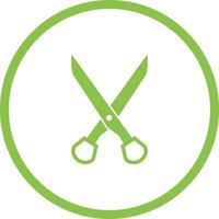 Unique Scissors Vector Glyph Icon