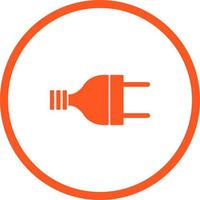 Unique Electric Plug Glyph Vector Icon