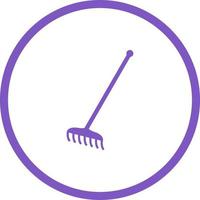 Unique Rake Vector Glyph Icon