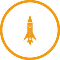 Unique Rocket II Vector Glyph Icon