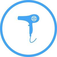 Unique Blow Dryer Glyph Vector Icon