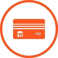 Beautiful Debit Visa Vector Glyph icon