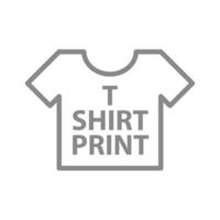 T-shirt linear icon for label, print on t-shirt. vector