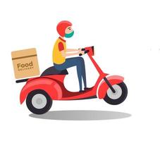 Express Delivery Social Media Post, Scooter Delivery, Online Delivery service or Bike and Home Delivery Ads or Icon vector