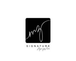 Initial MZ beauty monogram and elegant logo design, handwriting logo of initial signature, wedding, fashion, floral and botanical with creative template. vector