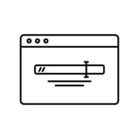 The browser page icon displays a bar for typing in a web address or url and also for a search engine vector