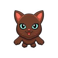 Cute havana brown cat cartoon flying vector