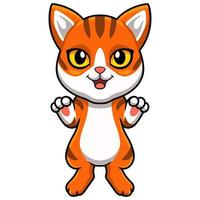 Cute orange tabby cat cartoon vector