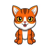 Cute orange tabby cat cartoon vector