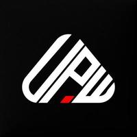 diseño creativo del logotipo de letra upw con gráfico vectorial, logotipo simple y moderno de upw. vector