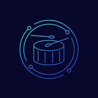 Drum line icon for web vector