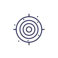 missed target icon, line vector