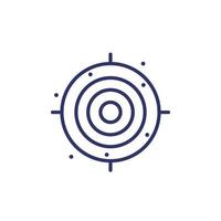 missed target icon, line vector