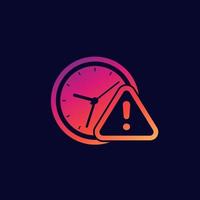 overtime warning icon for web vector