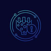 Bottleneck icon for web, linear design vector