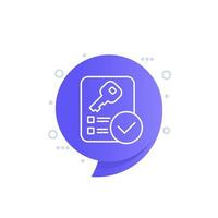 key takeaway icon in line style vector