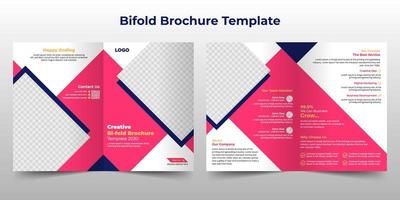 Creative Corporate Business Bifold Brochure Template Design, abstract bifold brochure vector template