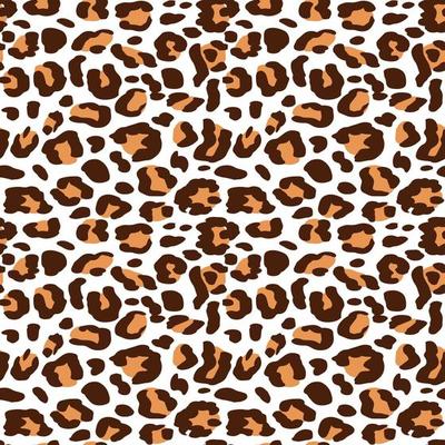 Leopard print vector seamless. Fashionable background for fabric, paper, clothes. Animal pattern.