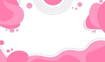 banner de plantilla colorida con color rosa. diseño con forma líquida. vector