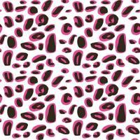 Vector seamless leopard pattern, black and blue spots on a white background classic design