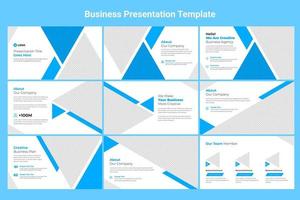 diseño de plantilla de diapositivas de presentación de powerpoint de negocios creativos. utilícelo para el fondo moderno de la presentación principal, el diseño de folletos, el control deslizante del sitio web, la página de inicio, el informe anual, el perfil de la empresa vector