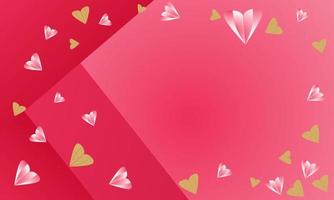 fondo del día de san valentín. feliz diseño de fondo del día de san valentín con elementos románticos en forma de corazón. espacio para texto. adecuado para tarjetas de felicitación, pancartas, carteles, etc. vector