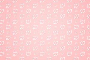 Cute valentine's day background with hearts pattern vector