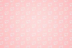 Cute valentine's day background with hearts pattern vector