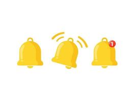 Vector notification bell icon set