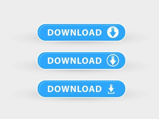 Flat design download label collection