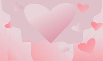 Valentine's Day background.happy valentine's day background design with romantic heart shape elements.for Greeting cards, banners, posters etc vector