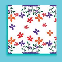 Beautiful and bright spring colorful Pastel flowers, leaves, twigs. Pattern