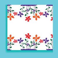 Beautiful and bright spring colorful Pastel flowers, leaves, twigs. Pattern vector