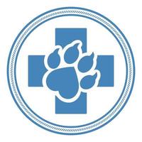 ilustración del logotipo de la clínica veterinaria. vector