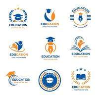 colección de logotipos de educación vector