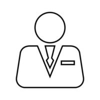 Employee, male, worker line icon. vector