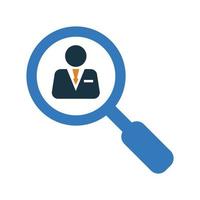 Employee, search, target icon. vector