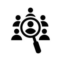 People, search, human resources icon. vector