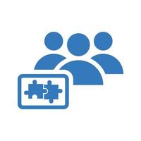 Puzzle, strategy, teamwork icon. vector
