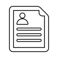 Candidates, resume, job application icon.  Outline vector. vector
