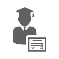 Certificate, diploma, degree icon. vector